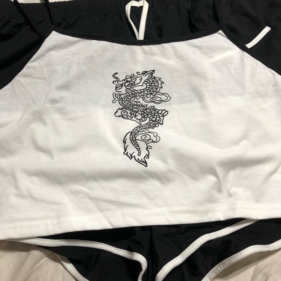 Dragon Cami Top & Tie Front Short Set - Picture 6 of 6